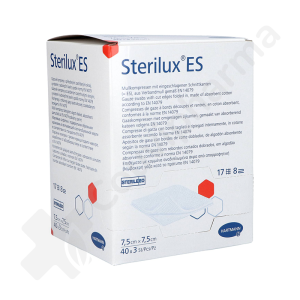 Sterilux ES 7,5 x 7,5 cm 8 Plis Stérile - 40 x 3 pièces