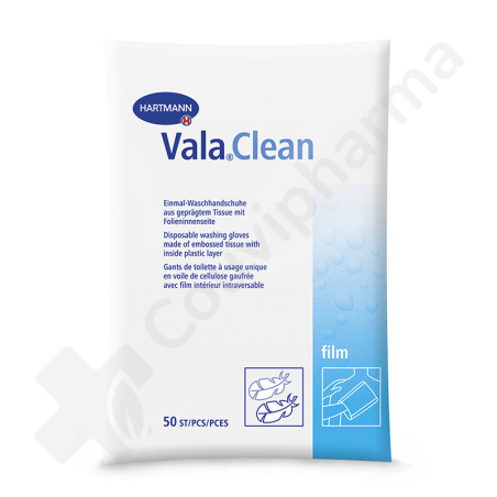 ValaClean Film - 50 gants de toilette à usage unique
